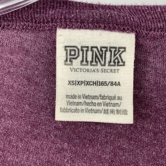 Victorias Secret PINK 3/4 Sleeve Logo Sequin Top - Picture 6 of 7